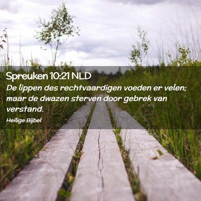 Picture 02 - Spreuken 10:21 NLD - De lippen des rechtvaardigen voeden er velen; - Bible Verse Picture