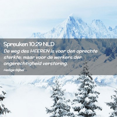 Picture 02 - Spreuken 10:29 NLD - De weg des HEEREN is voor den oprechte sterkte; - Bible Verse Picture