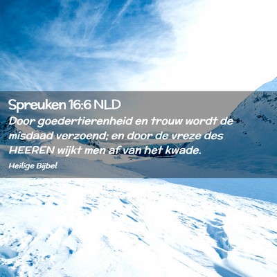 Picture 02 - Spreuken 16:6 NLD - Door goedertierenheid en trouw wordt de misdaad - Bible Verse Picture