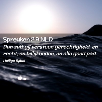 Picture 02 - Spreuken 2:9 NLD - Dan zult gij verstaan gerechtigheid, en recht, en - Bible Verse Picture