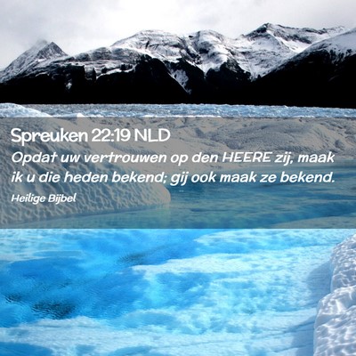 Picture 02 - Spreuken 22:19 NLD - Opdat uw vertrouwen op den HEERE zij, maak ik u - Bible Verse Picture