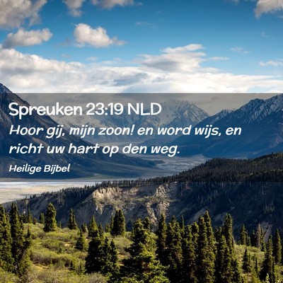 Picture 02 - Spreuken 23:19 NLD - Hoor gij, mijn zoon! en word wijs, en richt uw - Bible Verse Picture