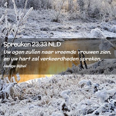 Picture 02 - Spreuken 23:33 NLD - Uw ogen zullen naar vreemde vrouwen zien, en uw - Bible Verse Picture