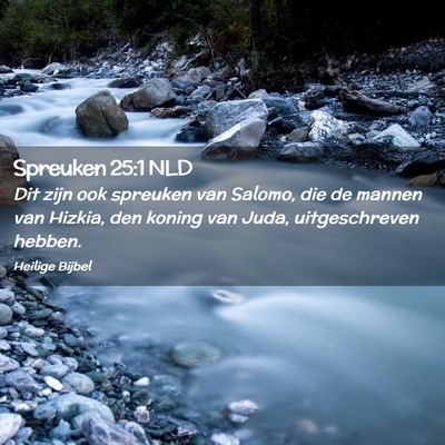 Picture 02 - Spreuken 25:1 NLD - Dit zijn ook spreuken van Salomo, die de mannen - Bible Verse Picture