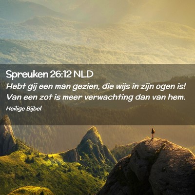 Picture 02 - Spreuken 26:12 NLD - Hebt gij een man gezien, die wijs in zijn ogen - Bible Verse Picture