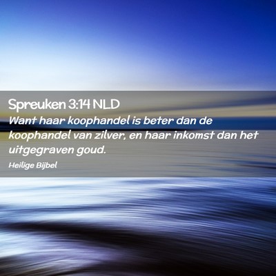 Picture 02 - Spreuken 3:14 NLD - Want haar koophandel is beter dan de koophandel - Bible Verse Picture