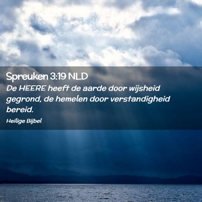 Picture 02 - Spreuken 3:19 NLD - De HEERE heeft de aarde door wijsheid gegrond, de - Bible Verse Picture