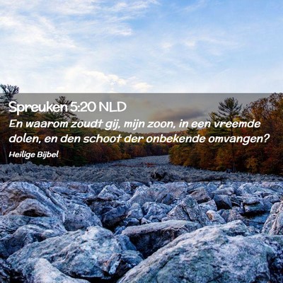 Picture 02 - Spreuken 5:20 NLD - En waarom zoudt gij, mijn zoon, in een vreemde - Bible Verse Picture
