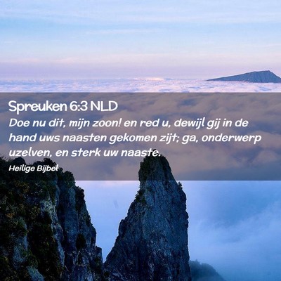 Picture 02 - Spreuken 6:3 NLD - Doe nu dit, mijn zoon! en red u, dewijl gij in de - Bible Verse Picture