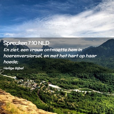 Picture 02 - Spreuken 7:10 NLD - En ziet, een vrouw ontmoette hem in - Bible Verse Picture