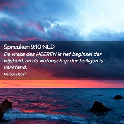 Picture 02 - Spreuken 9:10 NLD - De vreze des HEEREN is het beginsel der wijsheid, - Bible Verse Picture