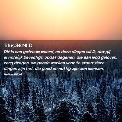 Picture 02 - Titus 3:8 NLD - Dit is een getrouw woord, en deze dingen wil ik, - Bible Verse Picture