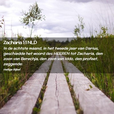 Picture 02 - Zacharia 1:1 NLD - In de achtste maand, in het tweede jaar van - Bible Verse Picture