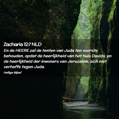 Picture 02 - Zacharia 12:7 NLD - En de HEERE zal de tenten van Juda ten voorste - Bible Verse Picture
