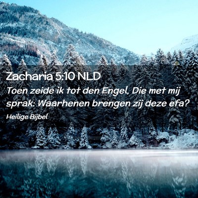 Picture 02 - Zacharia 5:10 NLD - Toen zeide ik tot den Engel, Die met mij sprak: - Bible Verse Picture