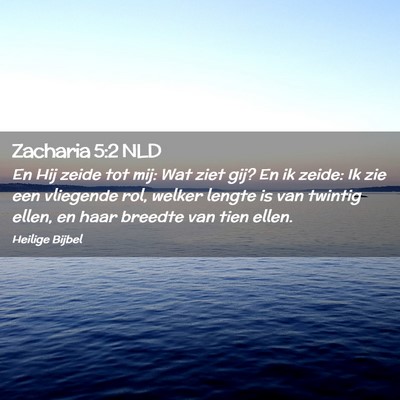 Picture 02 - Zacharia 5:2 NLD - En Hij zeide tot mij: Wat ziet gij? En ik zeide: - Bible Verse Picture