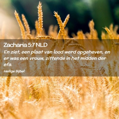 Picture 02 - Zacharia 5:7 NLD - En ziet, een plaat van lood werd opgeheven, en er - Bible Verse Picture