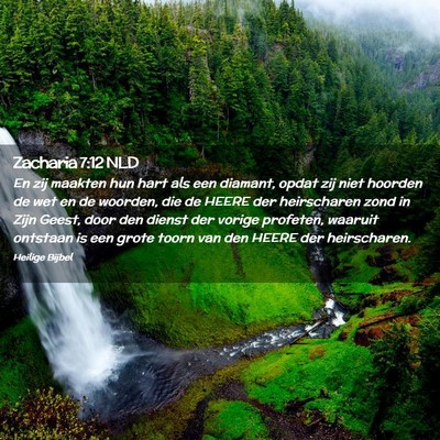 Picture 02 - Zacharia 7:12 NLD - En zij maakten hun hart als een diamant, opdat - Bible Verse Picture