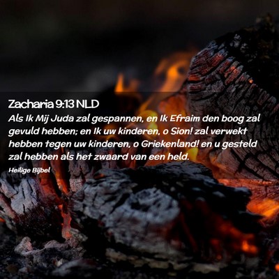 Picture 02 - Zacharia 9:13 NLD - Als Ik Mij Juda zal gespannen, en Ik Efraim den - Bible Verse Picture