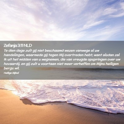 Picture 02 - Zefanja 3:11 NLD - Te dien dage zult gij niet beschaamd wezen - Bible Verse Picture