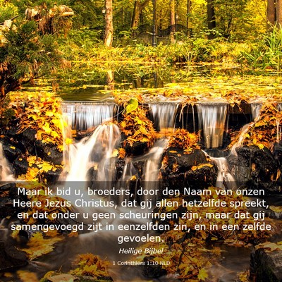 Picture 03 - 1 Corinthiërs 1:10 NLD - Maar ik bid u, broeders, door den Naam van onzen - Bible Verse Picture