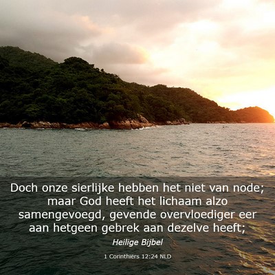 Picture 03 - 1 Corinthiërs 12:24 NLD - Doch onze sierlijke hebben het niet van node; - Bible Verse Picture