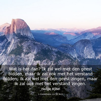Picture 03 - 1 Corinthiërs 14:15 NLD - Wat is het dan? Ik zal wel met den geest bidden, - Bible Verse Picture