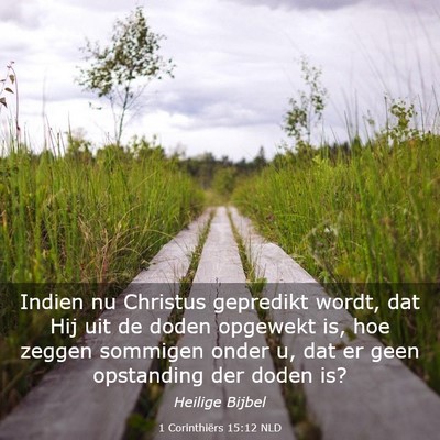 Picture 03 - 1 Corinthiërs 15:12 NLD - Indien nu Christus gepredikt wordt, dat Hij uit - Bible Verse Picture