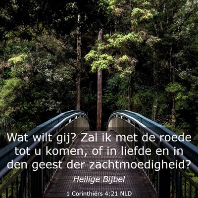 Picture 03 - 1 Corinthiërs 4:21 NLD - Wat wilt gij? Zal ik met de roede tot u komen, of - Bible Verse Picture