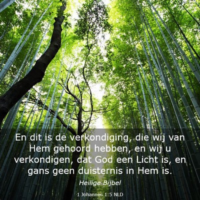 Picture 03 - 1 Johannes 1:5 NLD - En dit is de verkondiging, die wij van Hem - Bible Verse Picture