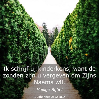 Picture 03 - 1 Johannes 2:12 NLD - Ik schrijf u, kinderkens, want de zonden zijn u - Bible Verse Picture
