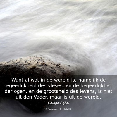 Picture 03 - 1 Johannes 2:16 NLD - Want al wat in de wereld is, namelijk de - Bible Verse Picture