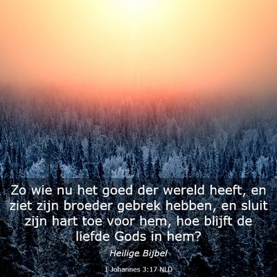 Picture 03 - 1 Johannes 3:17 NLD - Zo wie nu het goed der wereld heeft, en ziet zijn - Bible Verse Picture
