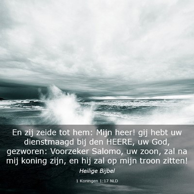 Picture 03 - 1 Koningen 1:17 NLD - En zij zeide tot hem: Mijn heer! gij hebt uw - Bible Verse Picture