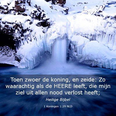 Picture 03 - 1 Koningen 1:29 NLD - Toen zwoer de koning, en zeide: Zo waarachtig als - Bible Verse Picture