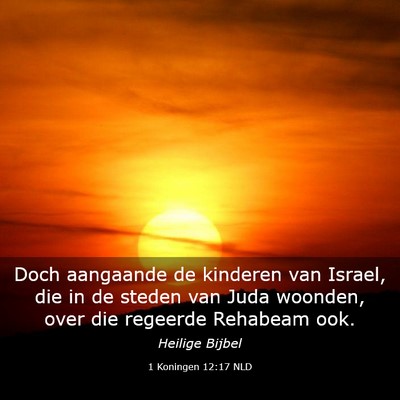 Picture 03 - 1 Koningen 12:17 NLD - Doch aangaande de kinderen van Israel, die in de - Bible Verse Picture