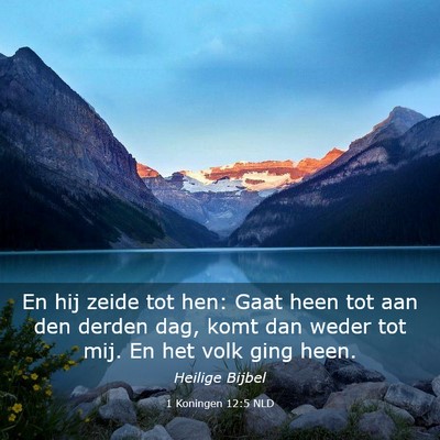 Picture 03 - 1 Koningen 12:5 NLD - En hij zeide tot hen: Gaat heen tot aan den - Bible Verse Picture