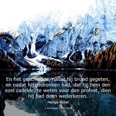 Picture 03 - 1 Koningen 13:23 NLD - En het geschiedde, nadat hij brood gegeten, en - Bible Verse Picture