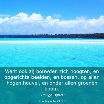 Picture 03 - 1 Koningen 14:23 NLD - Want ook zij bouwden zich hoogten, en opgerichte - Bible Verse Picture