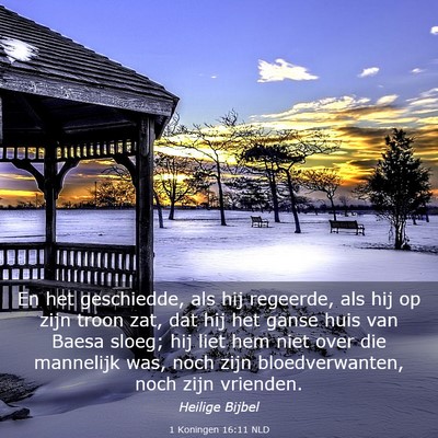 Picture 03 - 1 Koningen 16:11 NLD - En het geschiedde, als hij regeerde, als hij op - Bible Verse Picture