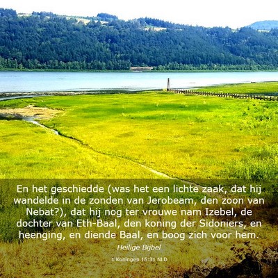 Picture 03 - 1 Koningen 16:31 NLD - En het geschiedde (was het een lichte zaak, dat - Bible Verse Picture