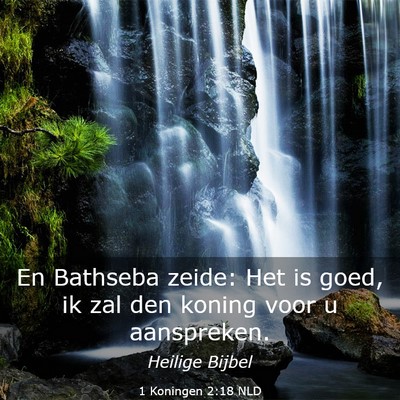 Picture 03 - 1 Koningen 2:18 NLD - En Bathseba zeide: Het is goed, ik zal den koning - Bible Verse Picture