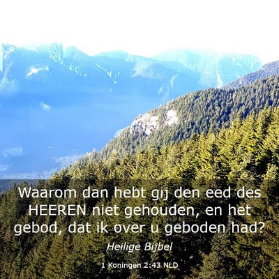 Picture 03 - 1 Koningen 2:43 NLD - Waarom dan hebt gij den eed des HEEREN niet - Bible Verse Picture