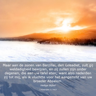 Picture 03 - 1 Koningen 2:7 NLD - Maar aan de zonen van Barzillai, den Gileadiet, - Bible Verse Picture