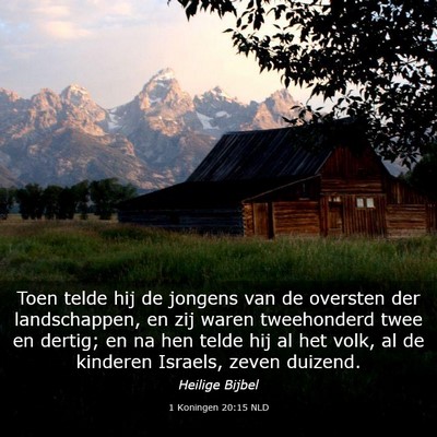 Picture 03 - 1 Koningen 20:15 NLD - Toen telde hij de jongens van de oversten der - Bible Verse Picture