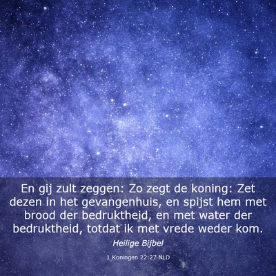 Picture 03 - 1 Koningen 22:27 NLD - En gij zult zeggen: Zo zegt de koning: Zet dezen - Bible Verse Picture