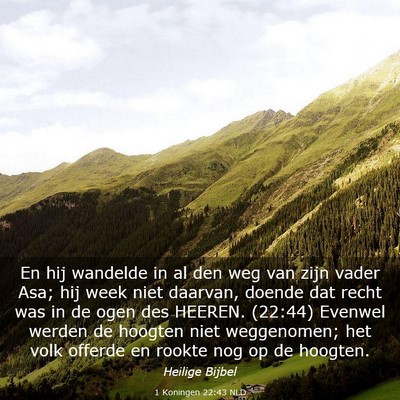Picture 03 - 1 Koningen 22:43 NLD - En hij wandelde in al den weg van zijn vader Asa; - Bible Verse Picture