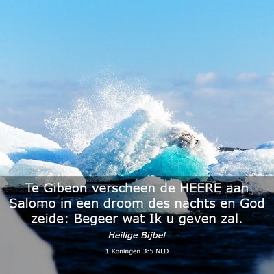 Picture 03 - 1 Koningen 3:5 NLD - Te Gibeon verscheen de HEERE aan Salomo in een - Bible Verse Picture