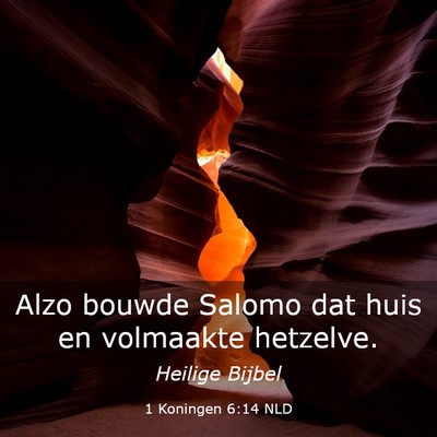Picture 03 - 1 Koningen 6:14 NLD - Alzo bouwde Salomo dat huis en volmaakte - Bible Verse Picture