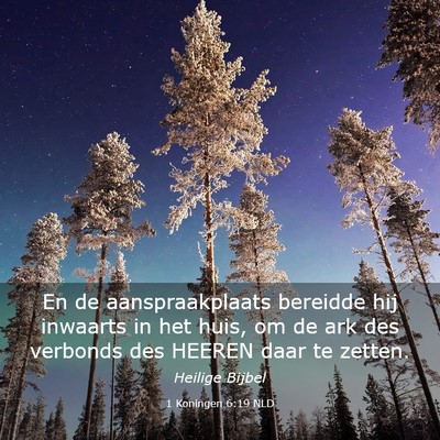 Picture 03 - 1 Koningen 6:19 NLD - En de aanspraakplaats bereidde hij inwaarts in - Bible Verse Picture